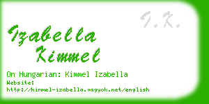 izabella kimmel business card